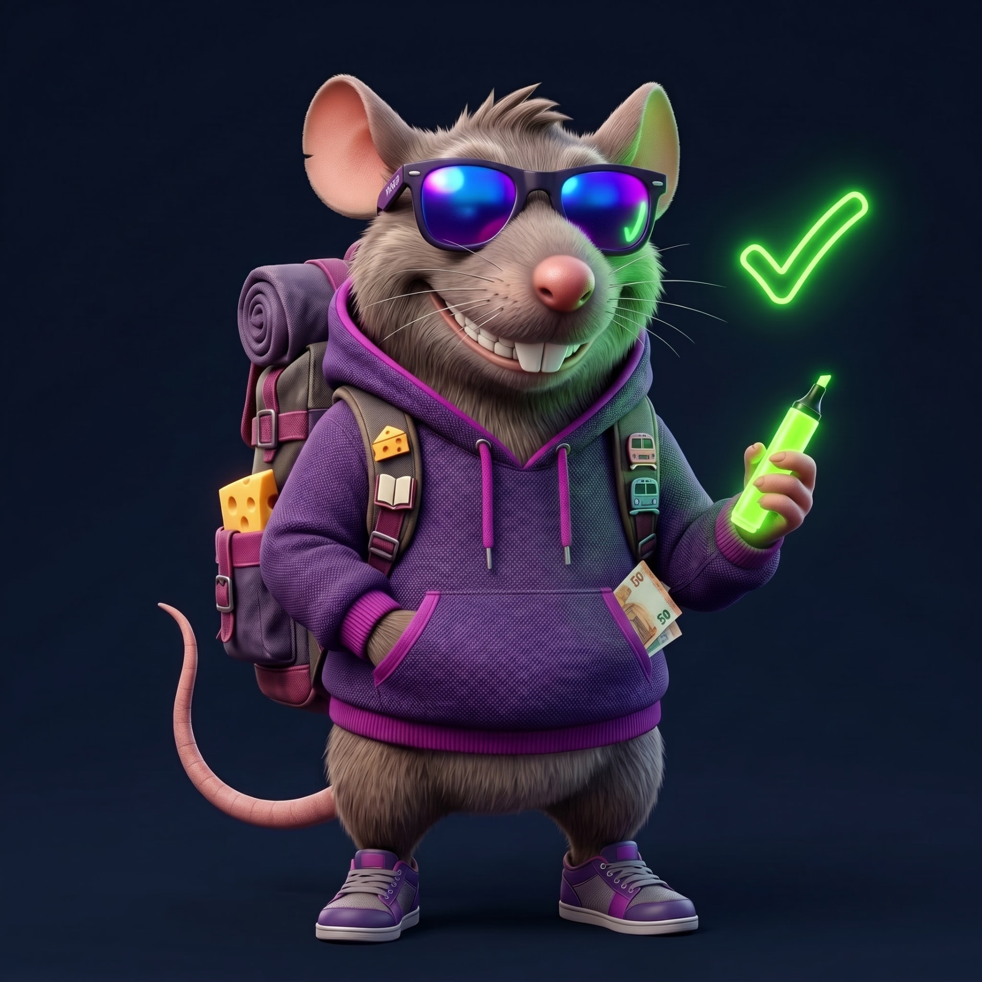 Mascotte Rat'Pass qui valide